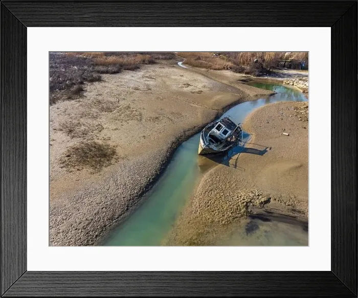 Framed Print : Tagliamento and the Marano lagoon seen from above. Towards Lignano Sabbiadoro Framed Print : Tagliamento and the Marano lagoon seen from above. Towards Lignano Sabbiadoro