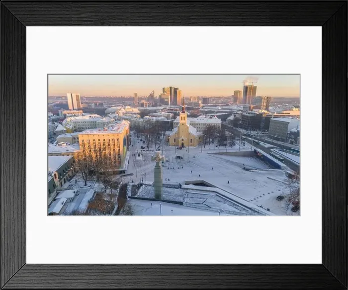 Framed Print : Tallinn old town aerial view during a cold winter day in Estonia Framed Print : Tallinn old town aerial view during a cold winter day in Estonia