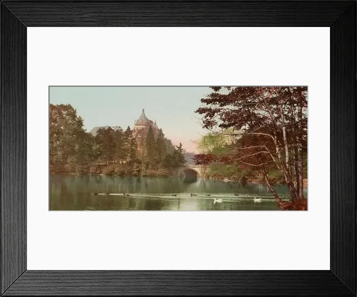 Framed Print : A Lake view in Central Park, New York 1901 Framed Print : A Lake view in Central Park, New York 1901