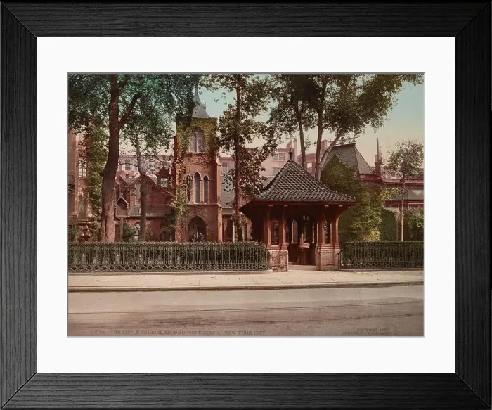 Framed Print : Church of the Transfiguration (Little Church Around the Corner), Manhattan, New York City 1900 Framed Print : Church of the Transfiguration (Little Church Around the Corner), Manhattan, New York City 1900