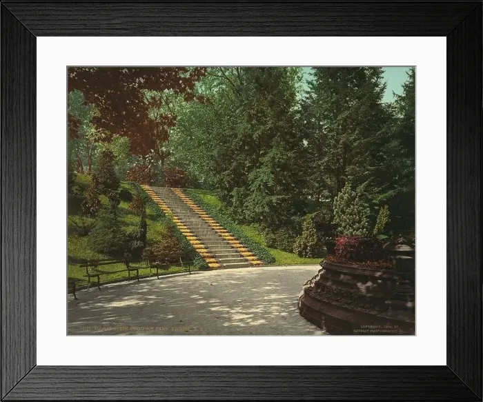 Framed Print : Floral Steps, Prospect Park, Brooklyn, New York 1904 Framed Print : Floral Steps, Prospect Park, Brooklyn, New York 1904