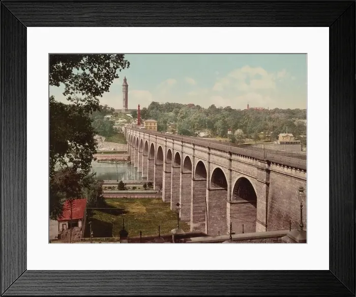 Framed Print : High Bridge, New York City 1900 Framed Print : High Bridge, New York City 1900