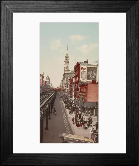 Framed Print : Sixth Avenue, New York 1901 Framed Print : Sixth Avenue, New York 1901