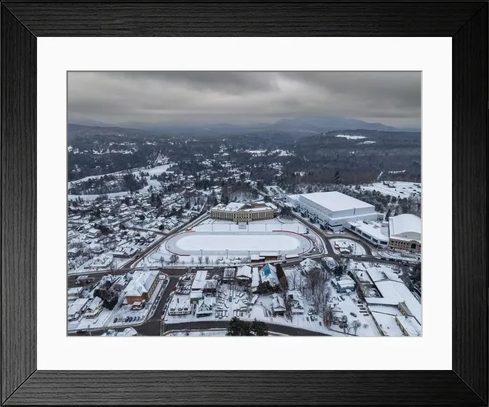 Framed Print : Afternoon winter aerial photo of the Village of Lake Placid, New York. (01-05-2024) Framed Print : Afternoon winter aerial photo of the Village of Lake Placid, New York. (01-05-2024)