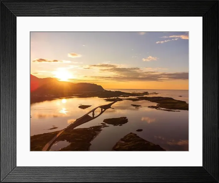 Framed Print : Stunning summer sunset view of Lofoten
