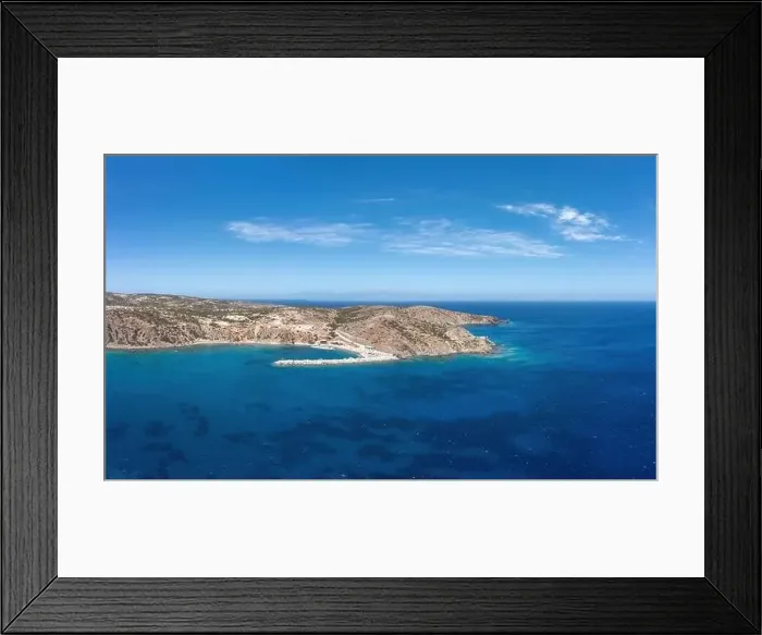 Framed Print : Gavdos island, Crete, Greece. Aerial drone view of beach Framed Print : Gavdos island, Crete, Greece. Aerial drone view of beach