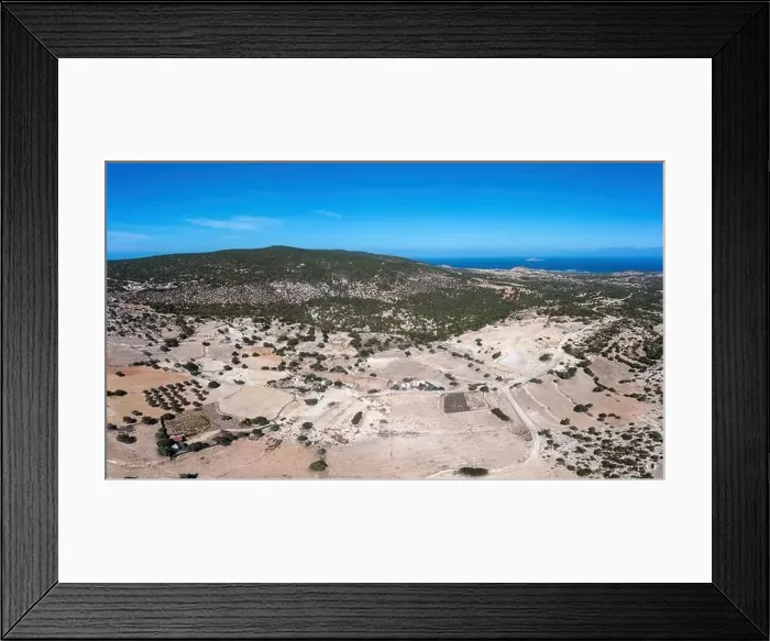 Framed Print : Gavdos island, Crete, Greece. Aerial drone above view of wild rocky landscape Framed Print : Gavdos island, Crete, Greece. Aerial drone above view of wild rocky landscape