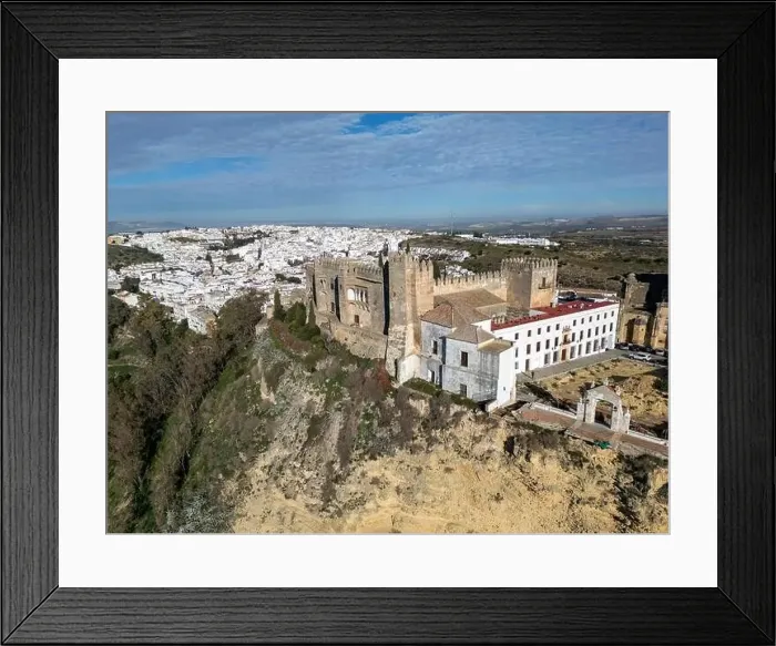 Framed Print : aerial view of the pretty white village of Arcos de la Frontera in the province of Cadiz, Andalusia Framed Print : aerial view of the pretty white village of Arcos de la Frontera in the province of Cadiz, Andalusia