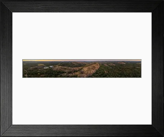 Framed Print : An aerial view of the unique landscape of the Matobo hills in Zimbabwe Framed Print : An aerial view of the unique landscape of the Matobo hills in Zimbabwe