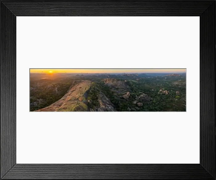 Framed Print : An aerial view of the unique landscape of the Matobo hills in Zimbabwe Framed Print : An aerial view of the unique landscape of the Matobo hills in Zimbabwe