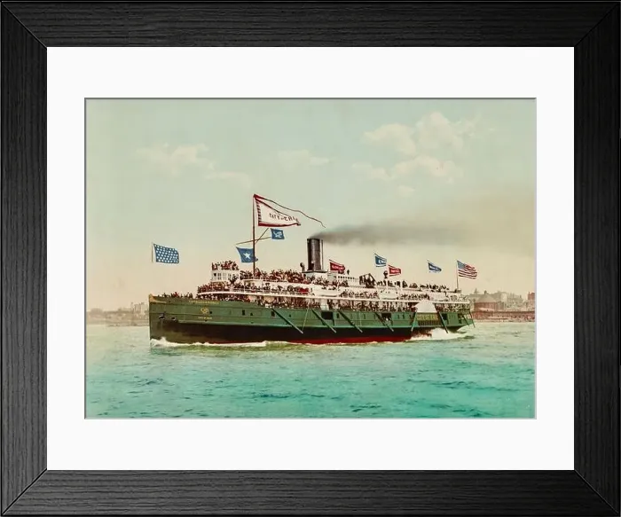 Framed Print : SS City of Erie, Cleveland Buffalo Transit Company, Lake Erie, Erie, Pennsylvania 1900 Framed Print : SS City of Erie, Cleveland Buffalo Transit Company, Lake Erie, Erie, Pennsylvania 1900