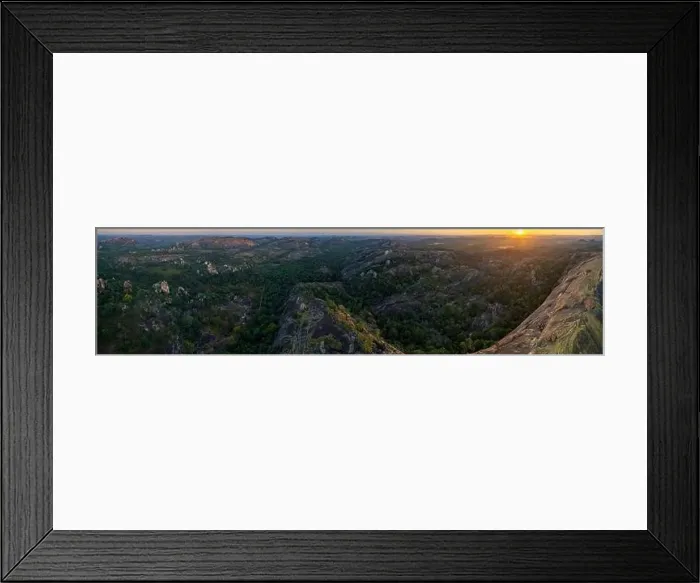 Framed Print : An aerial view of the unique landscape of the Matobo hills in Zimbabwe