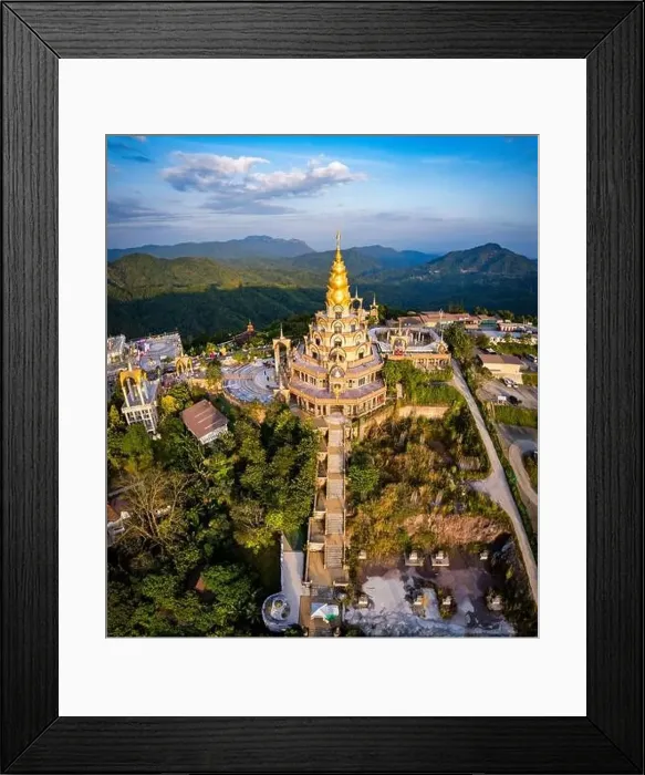 Framed Print : Aerial view of Wat Phra That Pha Sorn Kaew temple in Phetchabun, Thailand, south east asia Framed Print : Aerial view of Wat Phra That Pha Sorn Kaew temple in Phetchabun, Thailand, south east asia