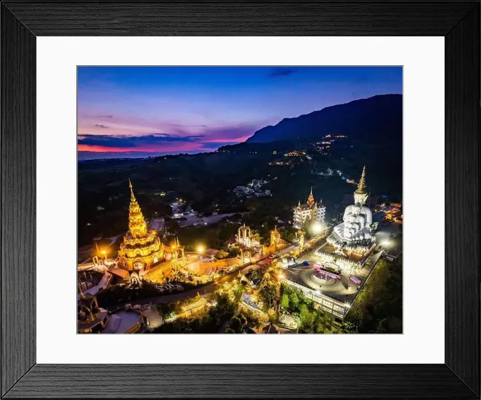 Framed Print : Aerial view of Wat Phra That Pha Sorn Kaew temple in Phetchabun, Thailand, south east asia Framed Print : Aerial view of Wat Phra That Pha Sorn Kaew temple in Phetchabun, Thailand, south east asia
