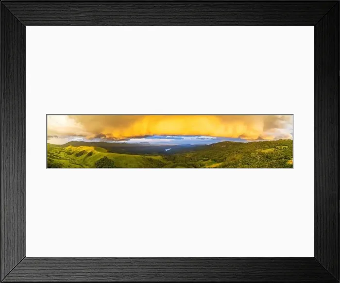 Framed Print : A dramatic sunset can be seen in Zimbabwe's Bvumba mountains from a drone Framed Print : A dramatic sunset can be seen in Zimbabwe's Bvumba mountains from a drone