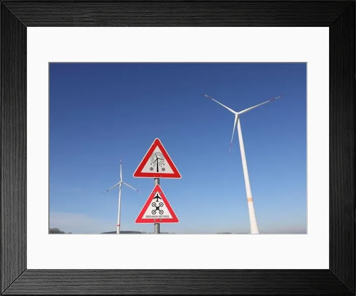 Framed Print : a sign saying “drone operation” Framed Print : a sign saying “drone operation”