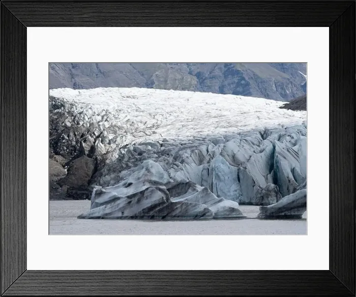 Framed Print : Close up photo of Svinafellsjokull Glacier in Iceland