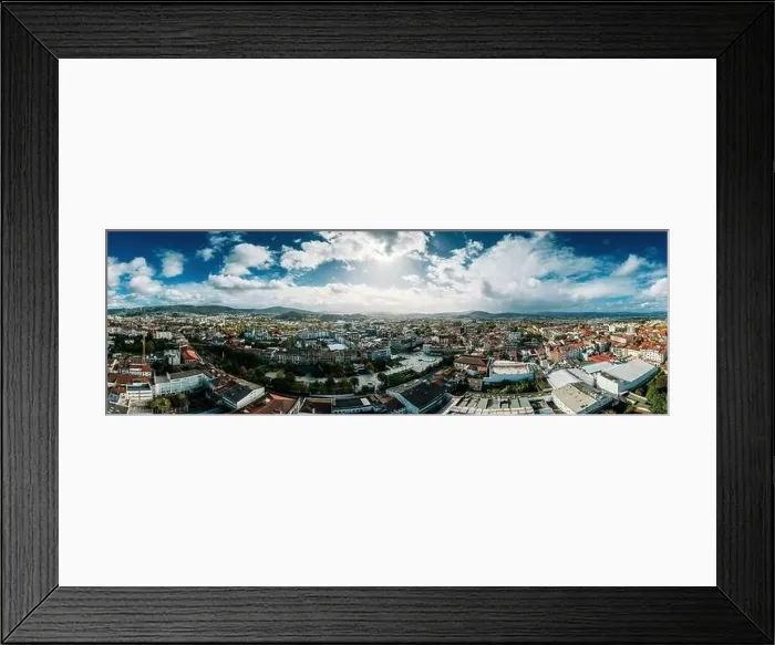Framed Print : Aerial drone panoramic view of Braga Framed Print : Aerial drone panoramic view of Braga