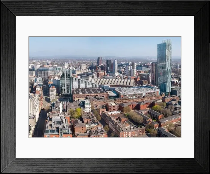 Framed Print : Wide panoramic aerial image of the St John's area Framed Print : Wide panoramic aerial image of the St John's area