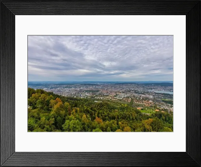Framed Print : Aerial view of the city of Zurich in Zurich, Switzerland Framed Print : Aerial view of the city of Zurich in Zurich, Switzerland