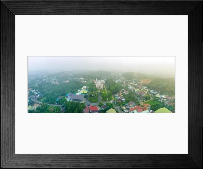 Framed Print : Tan Hoa parish church on a foggy morning Framed Print : Tan Hoa parish church on a foggy morning