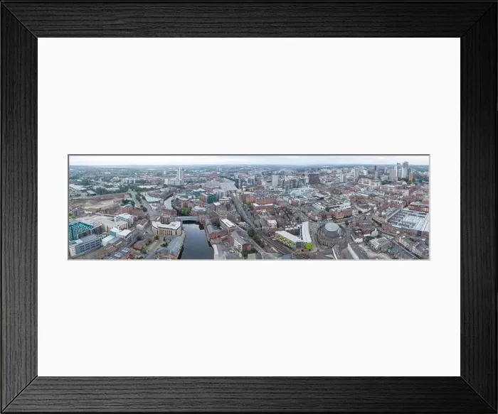 Framed Print : Panoramic aerial photograph of Leeds Framed Print : Panoramic aerial photograph of Leeds