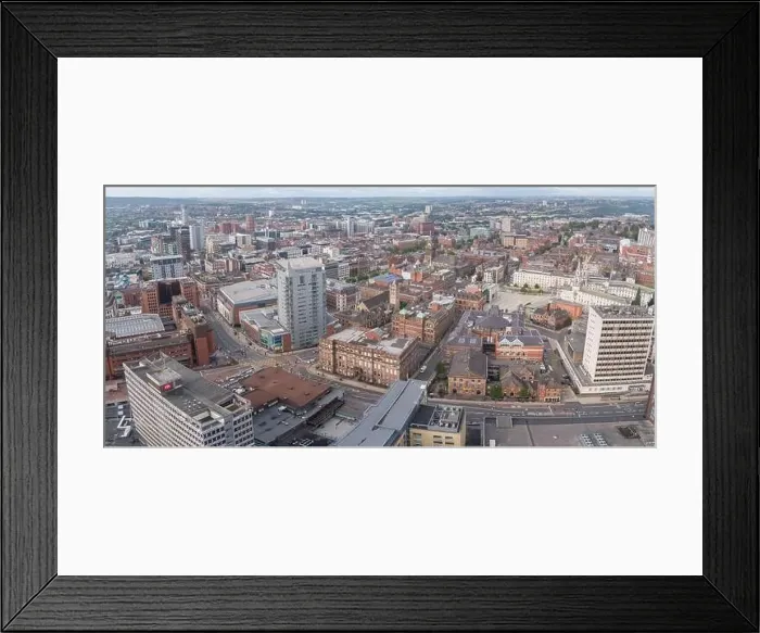 Framed Print : Panoramic aerial image of Leeds city centre, Yorkshire, UK taken over Merrion Way Framed Print : Panoramic aerial image of Leeds city centre, Yorkshire, UK taken over Merrion Way