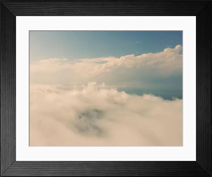 Framed Print : Aerial view White clouds in blue sky Framed Print : Aerial view White clouds in blue sky
