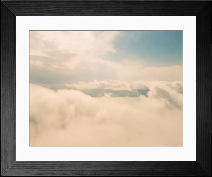 Framed Print : Aerial view White clouds in blue sky Framed Print : Aerial view White clouds in blue sky