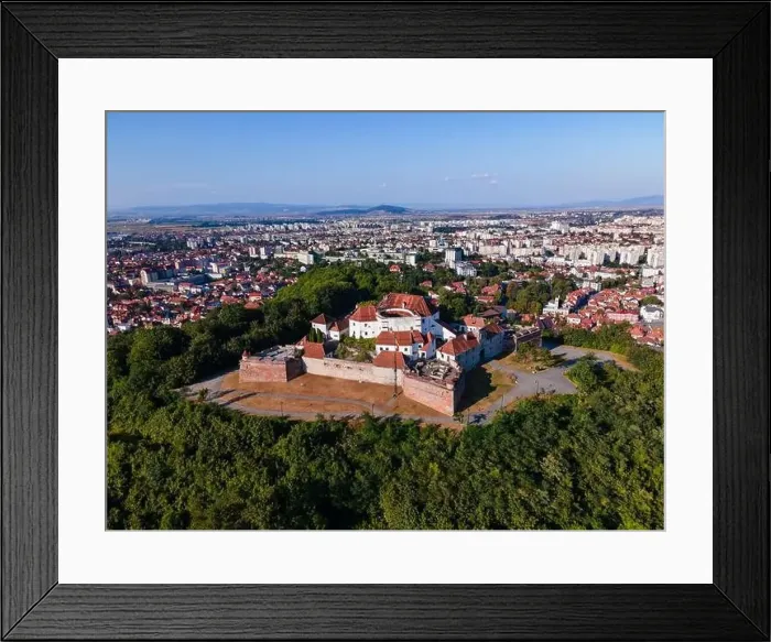 Framed Print : Landscape photography of the modern star shaped fortification in Brasov Framed Print : Landscape photography of the modern star shaped fortification in Brasov