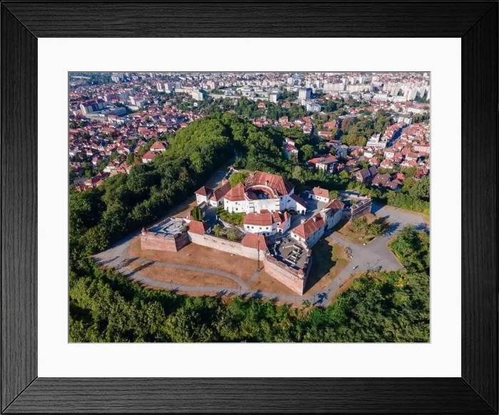 Framed Print : Landscape photography of the modern star shaped fortification in Brasov Framed Print : Landscape photography of the modern star shaped fortification in Brasov