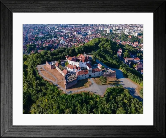 Framed Print : Landscape photography of the modern star shaped fortification in Brasov Framed Print : Landscape photography of the modern star shaped fortification in Brasov