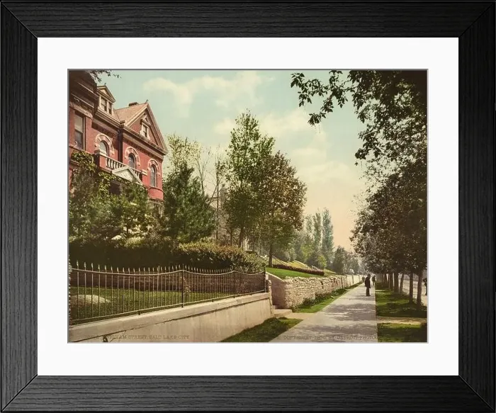 Framed Print : Brigham Street, Salt Lake City, Utah 1900 Framed Print : Brigham Street, Salt Lake City, Utah 1900