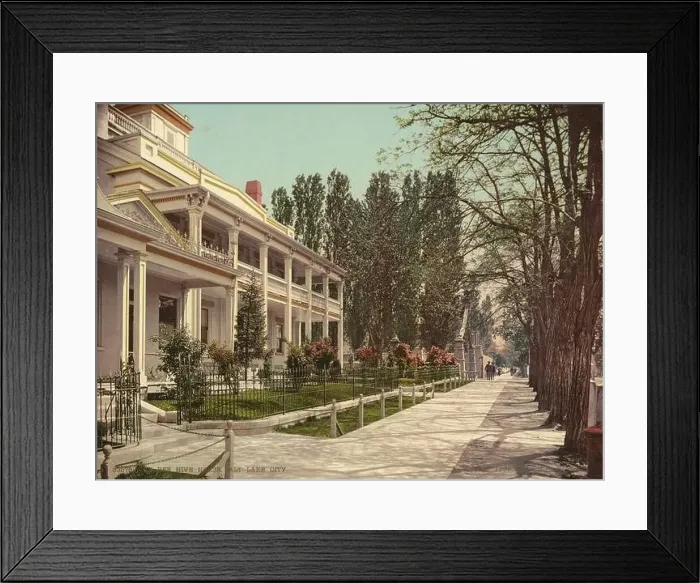 Framed Print : The Beehive House, Salt Lake City, Utah 1900 Framed Print : The Beehive House, Salt Lake City, Utah 1900