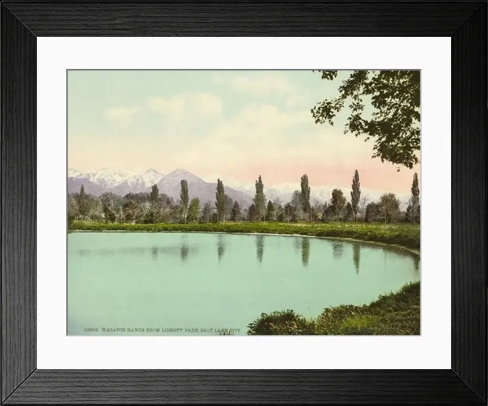Framed Print : Wasatch Range from Liberty Park, Salt Lake City, Utah 1900 Framed Print : Wasatch Range from Liberty Park, Salt Lake City, Utah 1900
