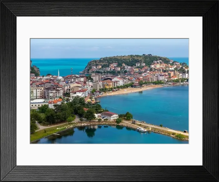 Framed Print : Beautiful cityscape on the mountains over Black-sea, Amasra. Amasra traditional Turkish architecture Framed Print : Beautiful cityscape on the mountains over Black-sea, Amasra. Amasra traditional Turkish architecture