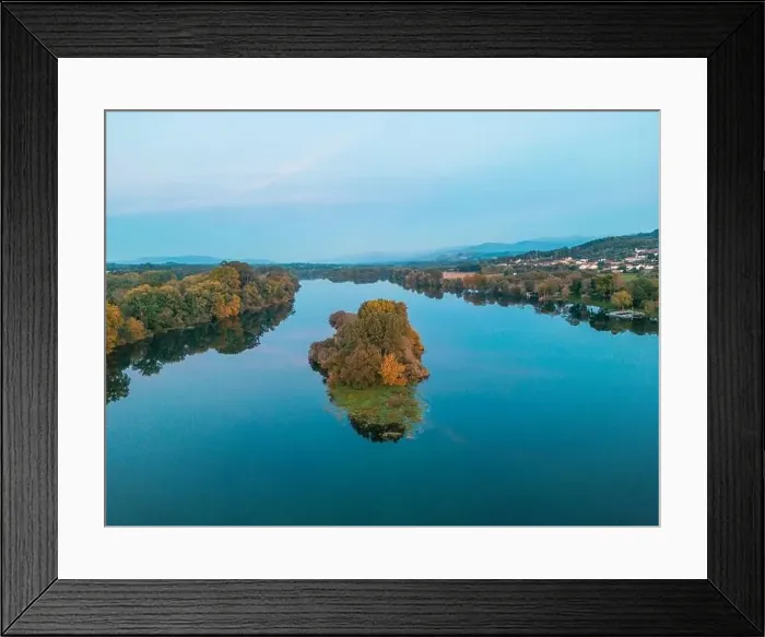 Framed Print : Aereal landscape drone, Tui, Pontevedra Framed Print : Aereal landscape drone, Tui, Pontevedra