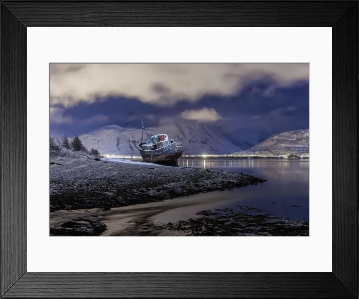 Framed Print : Abandoned boat at Corpach Scotland Framed Print : Abandoned boat at Corpach Scotland