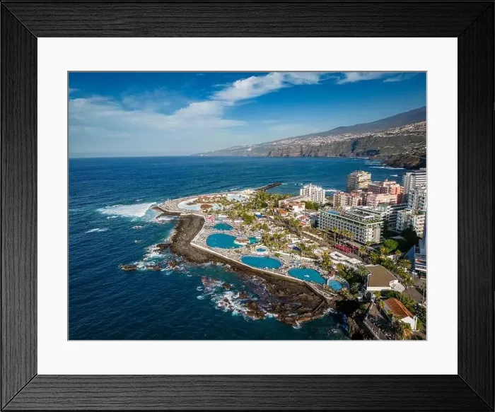 Framed Print : Aerial view of Lago Martiánez, Puerto de la Cruz, Tenerife Framed Print : Aerial view of Lago Martiánez, Puerto de la Cruz, Tenerife