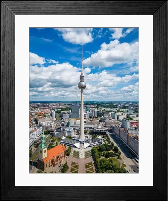 Framed Print : Aerial view of Berlin TV tower Framed Print : Aerial view of Berlin TV tower