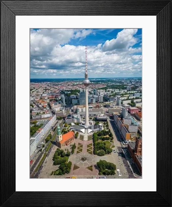 Framed Print : Aerial view of Berlin TV tower Framed Print : Aerial view of Berlin TV tower