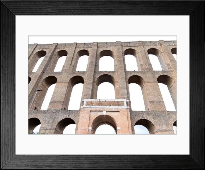Framed Print : Photograph taken at the Carolino Aqueduct, Caserta, Italy, featuring a view of the structure Framed Print : Photograph taken at the Carolino Aqueduct, Caserta, Italy, featuring a view of the structure