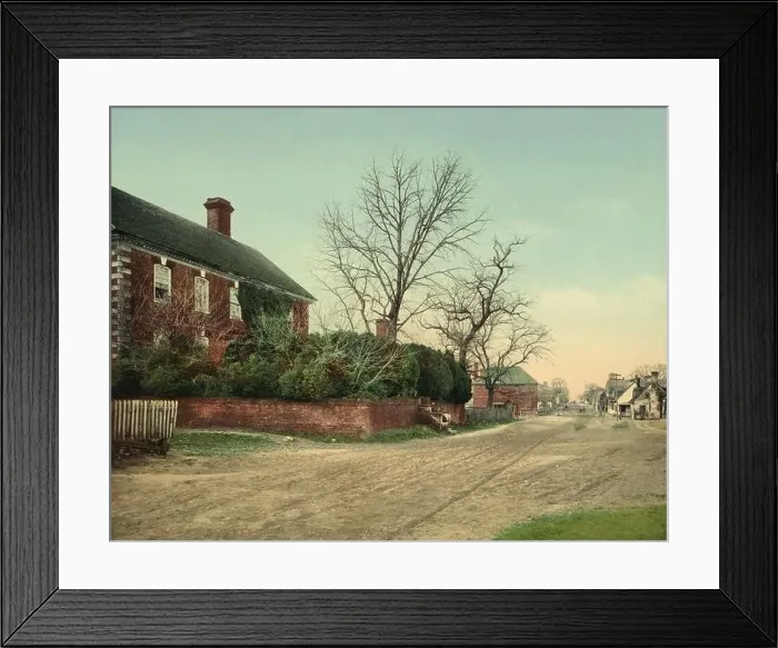 Framed Print : Nelson House and Main Street, Yorktown, York County, Virginia 1902 Framed Print : Nelson House and Main Street, Yorktown, York County, Virginia 1902