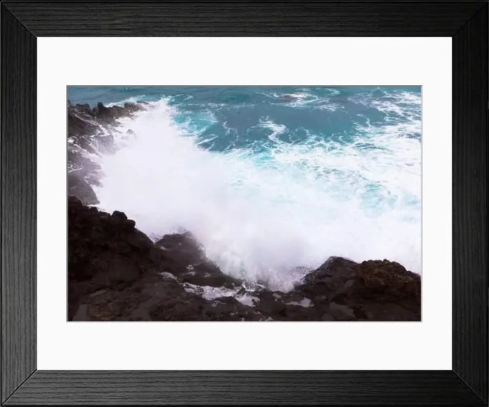 Framed Print : Viewpoint in Los Hervideros. Rugged lava west coast between Playa Blanca and El Golfo Framed Print : Viewpoint in Los Hervideros. Rugged lava west coast between Playa Blanca and El Golfo