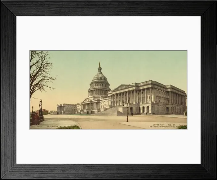 Framed Print : United States Capital building, Washington D.C 1902