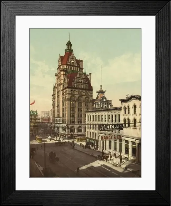 Framed Print : Pabst Building, Wisconsin Street, Milwaukee, Wisconsin 1900 Framed Print : Pabst Building, Wisconsin Street, Milwaukee, Wisconsin 1900