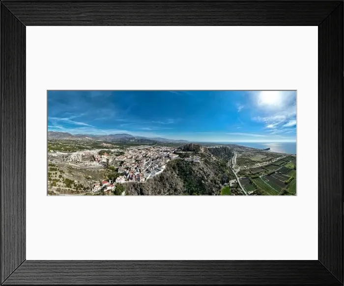 Framed Print : aerial view of the municipality of Salobreña on the coast of Granada, Spain Framed Print : aerial view of the municipality of Salobreña on the coast of Granada, Spain