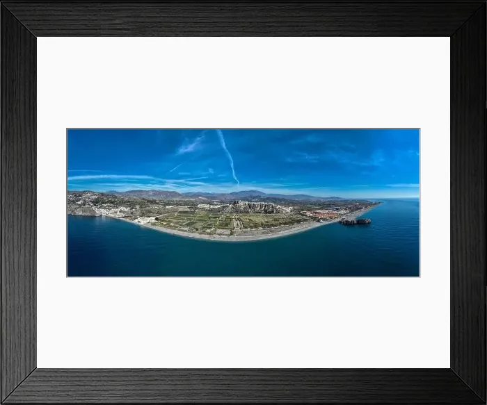 Framed Print : aerial view of the municipality of Salobreña on the coast of Granada, Spain Framed Print : aerial view of the municipality of Salobreña on the coast of Granada, Spain
