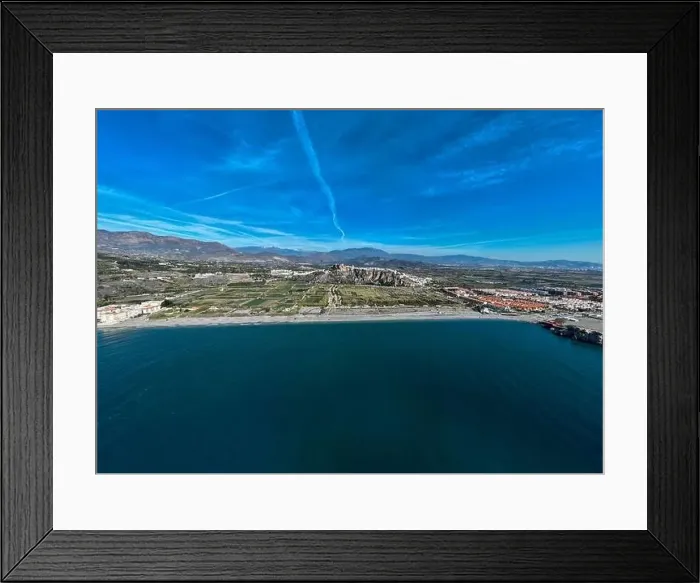 Framed Print : aerial view of the municipality of Salobreña on the coast of Granada, Spain Framed Print : aerial view of the municipality of Salobreña on the coast of Granada, Spain