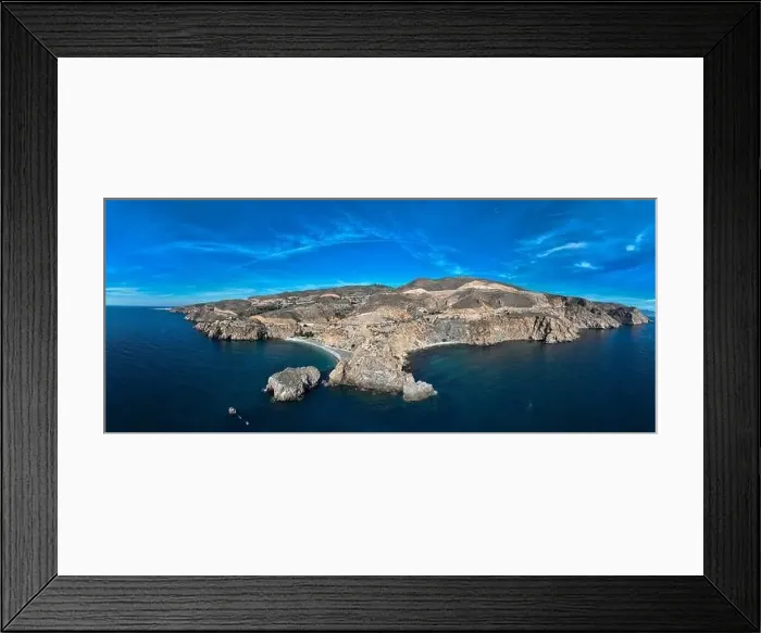 Framed Print : nice aerial view of the Rijana beach on the tropical coast of Granada, Spain Framed Print : nice aerial view of the Rijana beach on the tropical coast of Granada, Spain